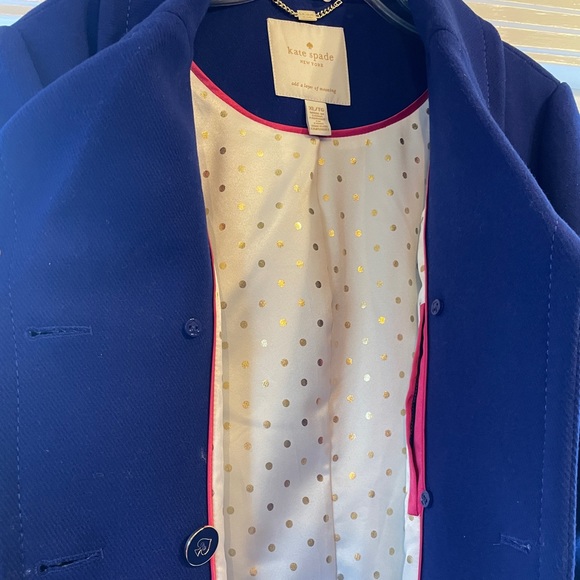 NWOT Kate Spade Bow Peacoat sized XL - Picture 5 of 7